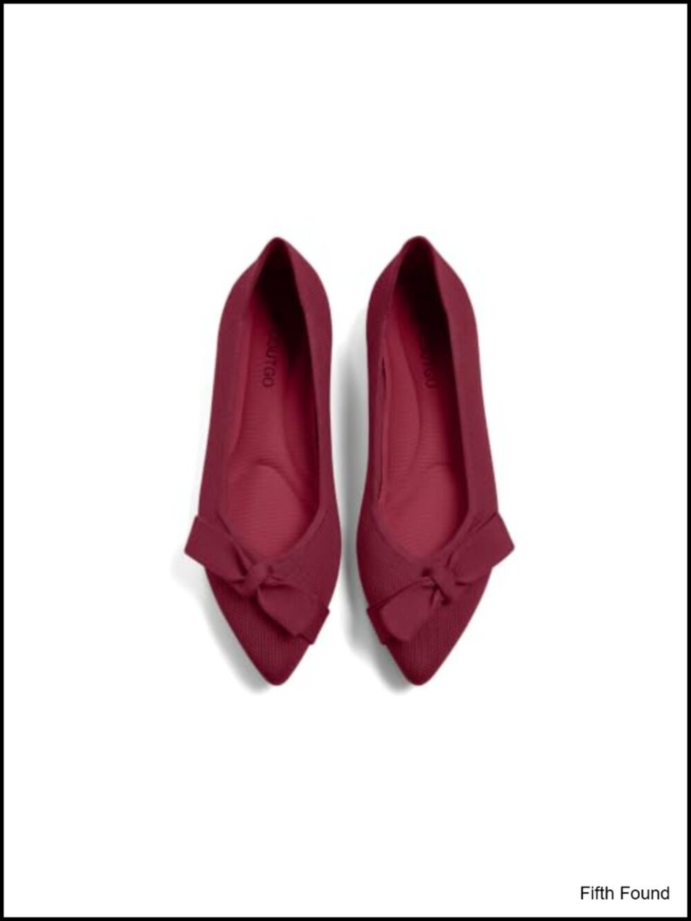 Pointed Toe Knit Bow Ballet Flats Slip On Dressy Work Casual Shoes for Women